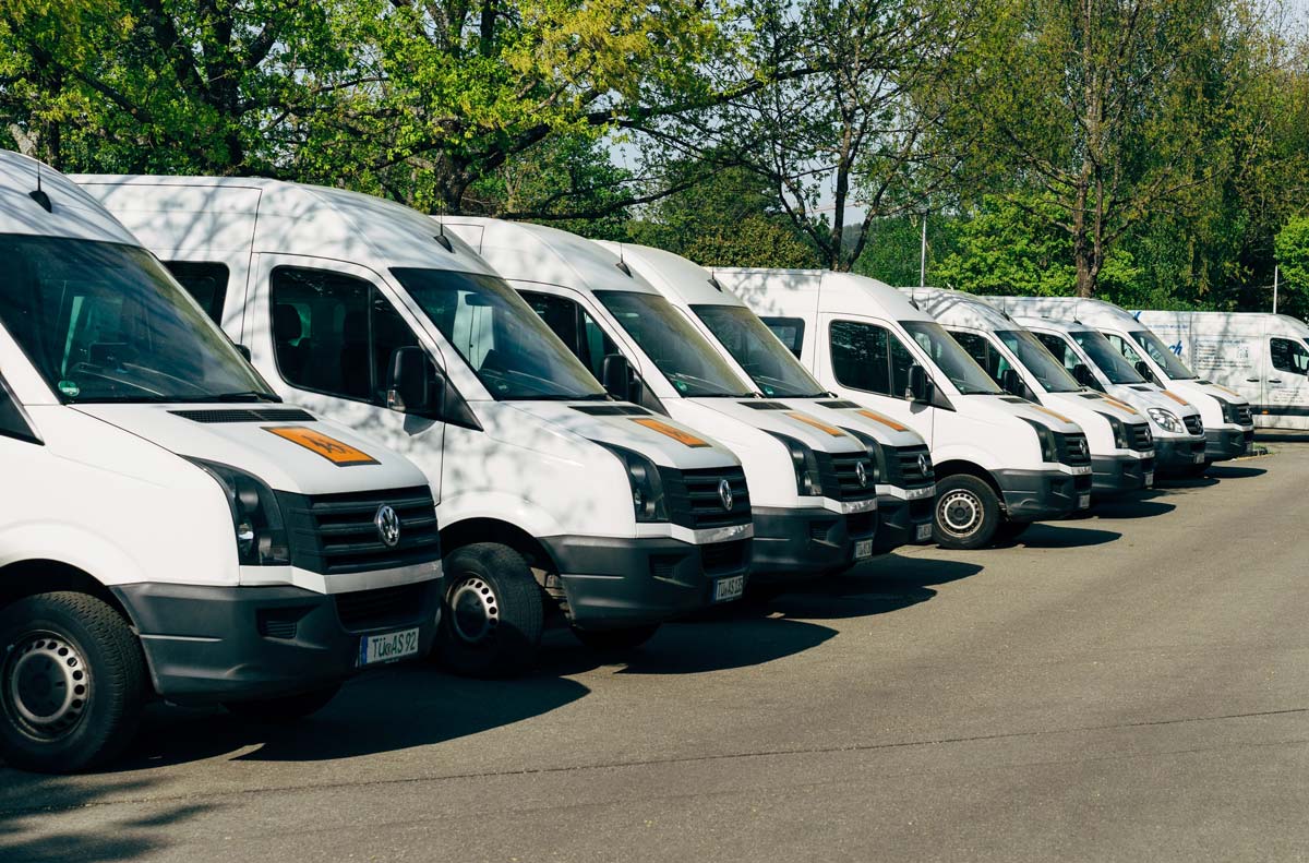 Photo of vans in a row
