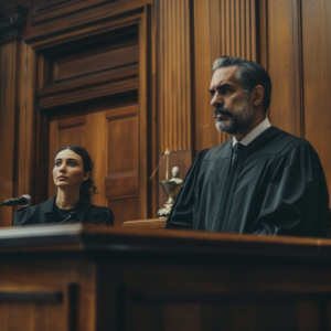 A judge in a court