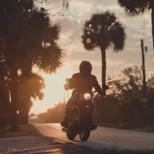 a motorcycle rider in Boca Raton